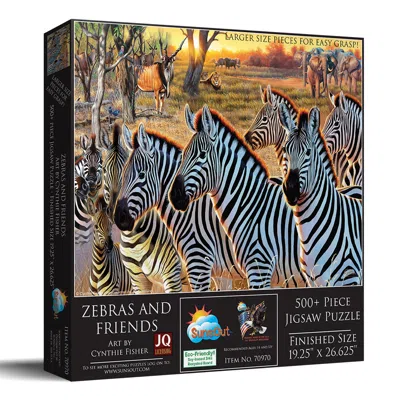 Sunsout Zebras And Friends 500 Piece Jigsaw Puzzle For Adults Large Pieces In Multi