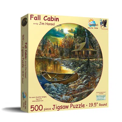 Sunsout Fall Cabin 500 Piece Jigsaw Puzzle For Adults Round In Multi