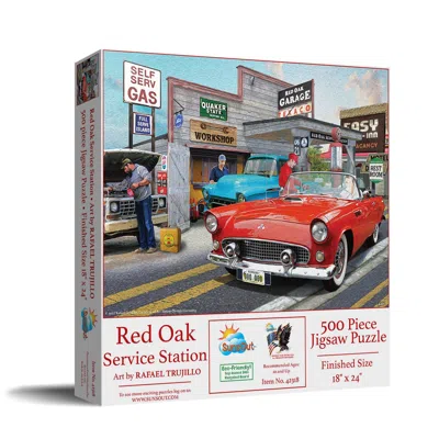 Sunsout Red Oak Service Station 500 Piece Jigsaw Puzzle For Adults In Multi