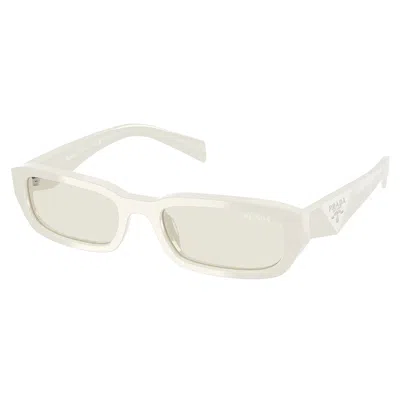 Prada Pr B06s 26a40i 53mm Womens Rectangle Sunglasses In Metallic