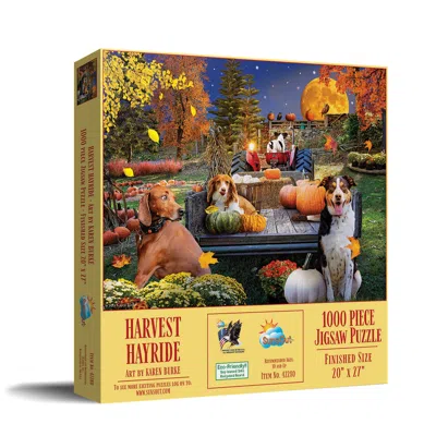 Sunsout Harvest Hayride 1000 Piece Jigsaw Puzzle For Adults Halloween In Yellow