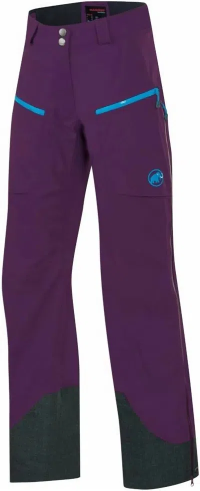 Mammut Women's Luina Tour Hard Shell Pant In Velvet In Purple