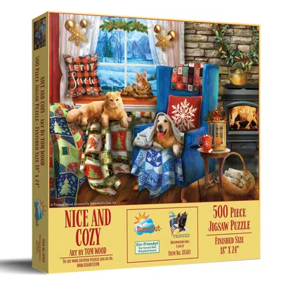 Sunsout Nice And Cozy 500 Piece Jigsaw Puzzle For Adults Christmas In Multi