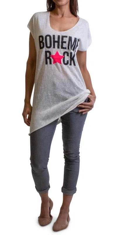 Gigi Moda Lia Cover Up Scoop Neck Top In Cream In White