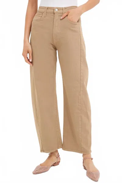 Mother Half-pipe Flood Pants In Curds And Whey In Brown