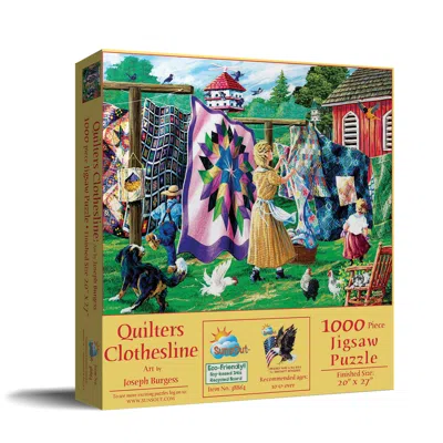 Sunsout Quilter's Clothesline 1000 Piece Jigsaw Puzzle For Adults In Multi