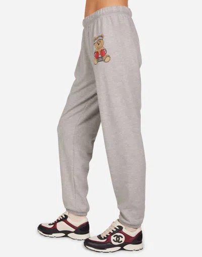 Lauren Moshi Kori Boxing Bear Joggers In Gray