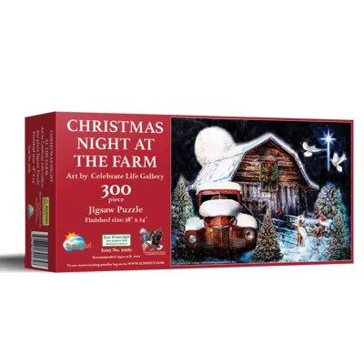 Sunsout Christmas Night At The Farm 300 Piece Jigsaw Puzzle For Adults Christmas In Multi