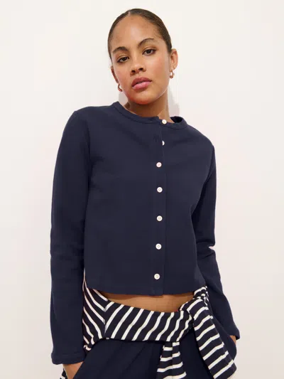 Alex Mill Coco Sport Cardigan In Blue