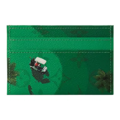 Pre-owned Louis Vuitton Golf Double Card Case 'green'