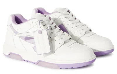 Off-white (wmns)  Out Of Office Leather Sneakers 'white Purple' In Multi