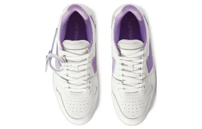 Off-white (wmns)  Out Of Office Leather Sneakers 'white Purple' In Multi