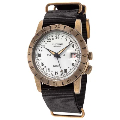 Glycine Airman Vintage Noon Men's Watch In Black