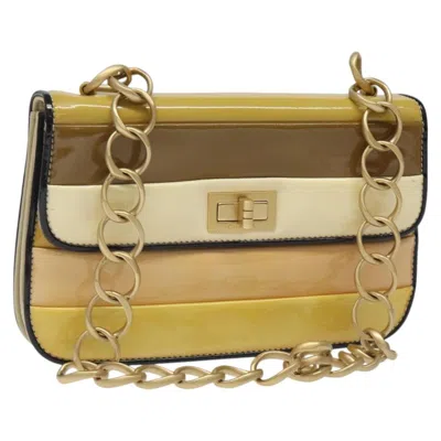 Pre-owned Chanel Vintage Chain Shoulder Bag Patent Leather Multicolour Patent_leather Backpack Bag ()