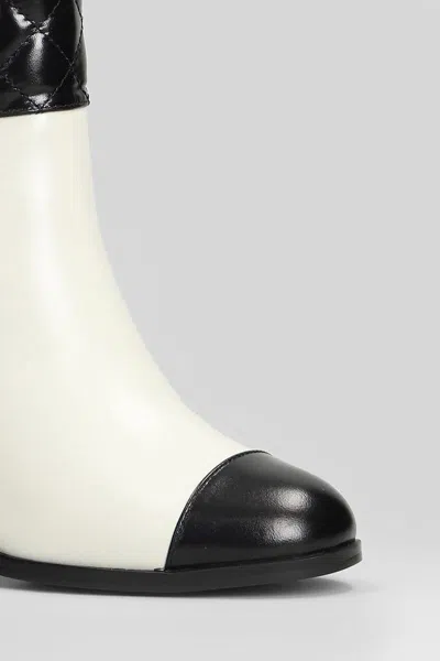 Gold & Rouge Tulli High Heels Ankle Boots In Nude