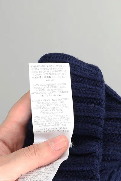 Aspesi Virgin Wool Beanie In Blue