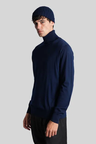 Aspesi M196 Knitwear In Blue Wool In Blue