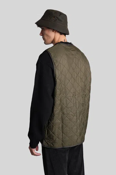 Barbour Polarquilt Vest In Green Cotton In Green