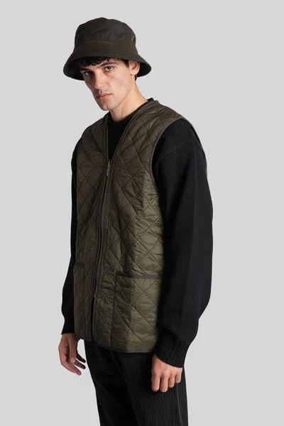 Barbour Polarquilt Vest In Green Cotton In Green