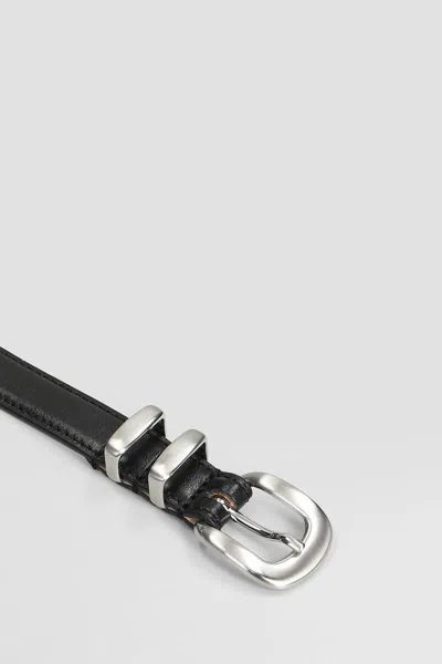 Iro Cool Flat Bn Belts In Black Leather In Black