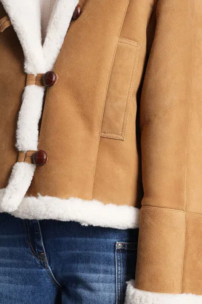Iro Huesca Shearling In Brown