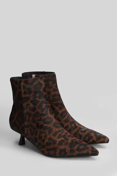 Bibi Lou 45mm Animal Print-heel Boots In Multi