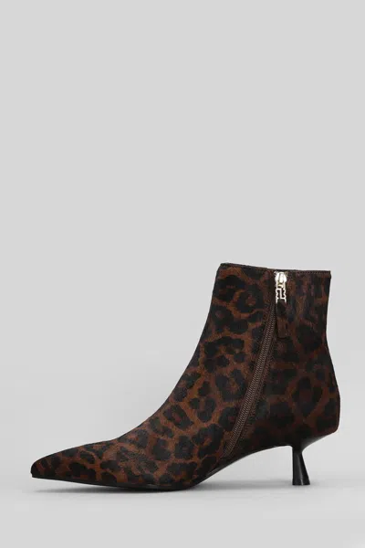 Bibi Lou 45mm Animal Print-heel Boots In Multi