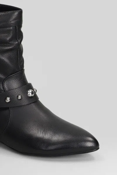 Bibi Lou Low Heels Ankle Boots In Black