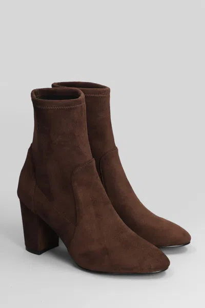 Bibi Lou High Heels Ankle Boots In Brown