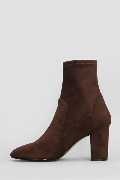 Bibi Lou High Heels Ankle Boots In Brown