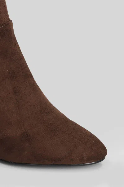 Bibi Lou High Heels Ankle Boots In Brown