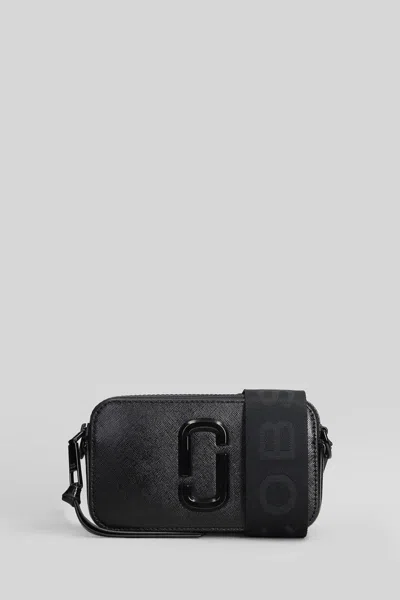 Marc Jacobs The Snapshot Shoulder Bag In Black Leather In Black