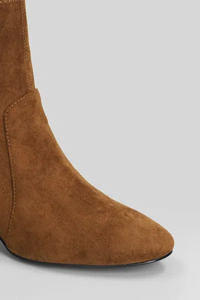 Bibi Lou 60mm Aster Pointed Block Heel Boots In Brown