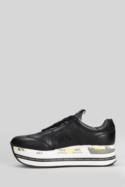 Premiata Beth Black Sneakers In Black