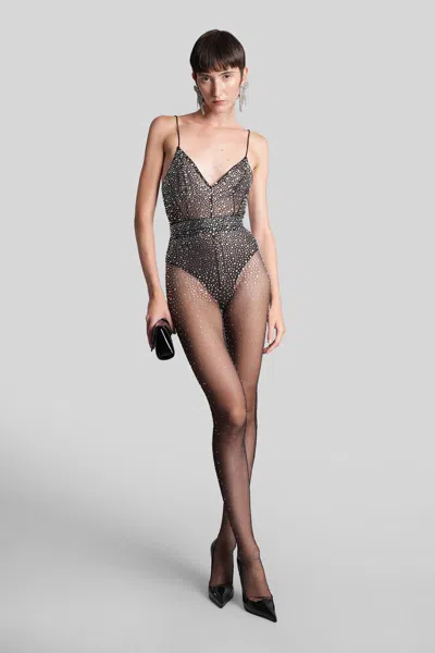 Alex Perry Embellished X0038fw25 Trousers In Brown