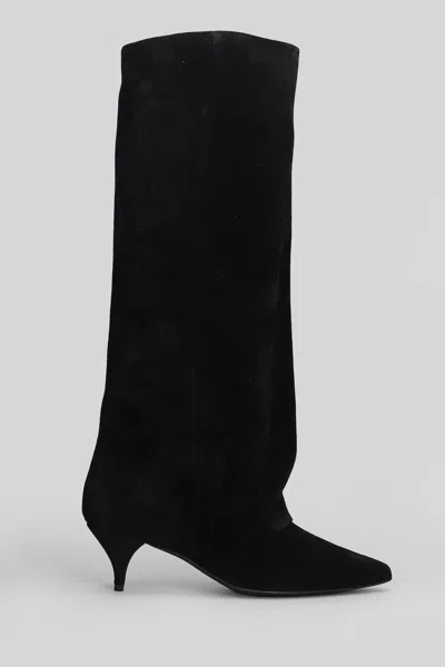 Alchimia High Heels Boots In Black Suede In Black