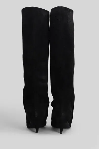 Alchimia High Heels Boots In Black Suede In Black