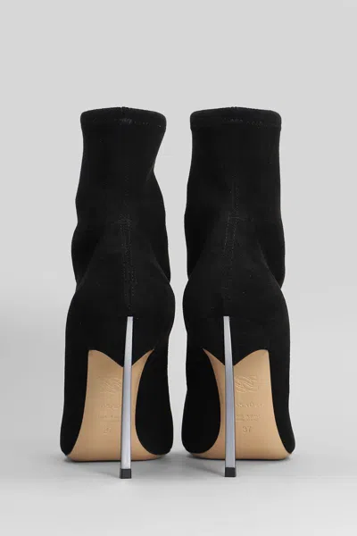 Casadei Blade Stretch High Heels Ankle Boots In Black