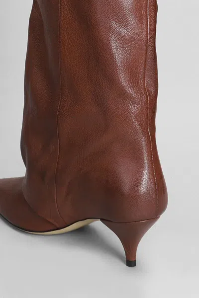 Alchimia High Heels Boots In Leather Color Leather In Brown