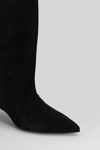 Alchimia High Heels Boots In Black Suede In Black