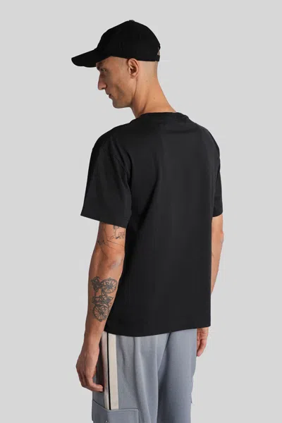 Palm Angels Curved Logo Reg T-shirt In Black