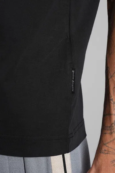 Palm Angels Curved Logo Reg T-shirt In Black