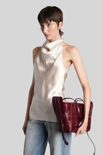 Balmain Topwear In Beige Silk In Neutral