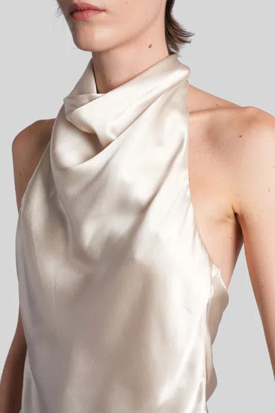 Balmain Topwear In Beige Silk In Neutral