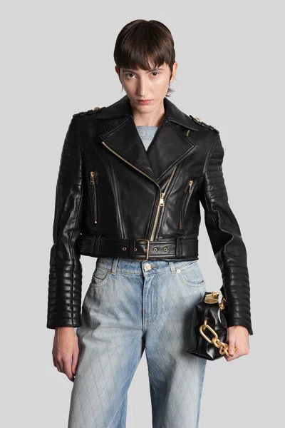 Balmain Biker Jacket In Black