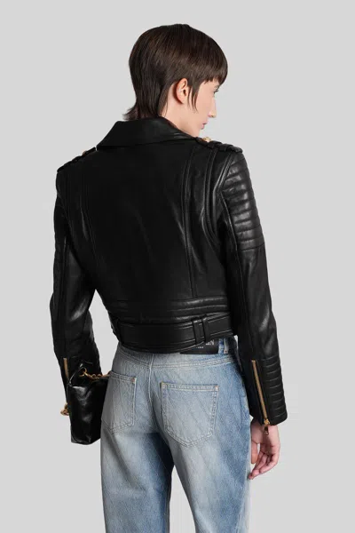 Balmain Biker Jacket In Black