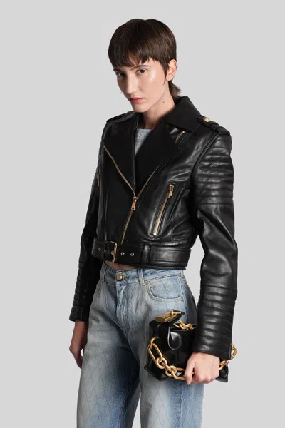 Balmain Biker Jacket In Black