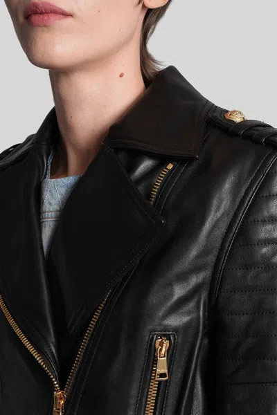 Balmain Biker Jacket In Black