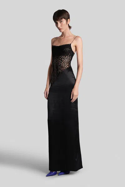 Balmain Long Dress In Black