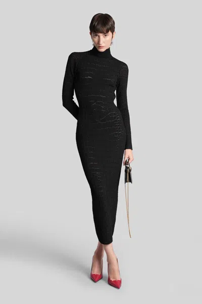 Balmain Long Dress In Black